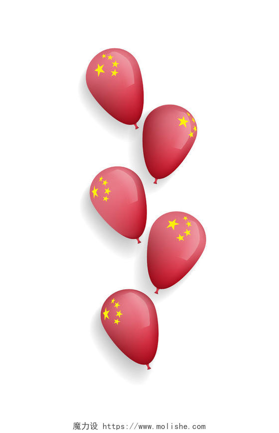 国庆节国旗气球矢量素材